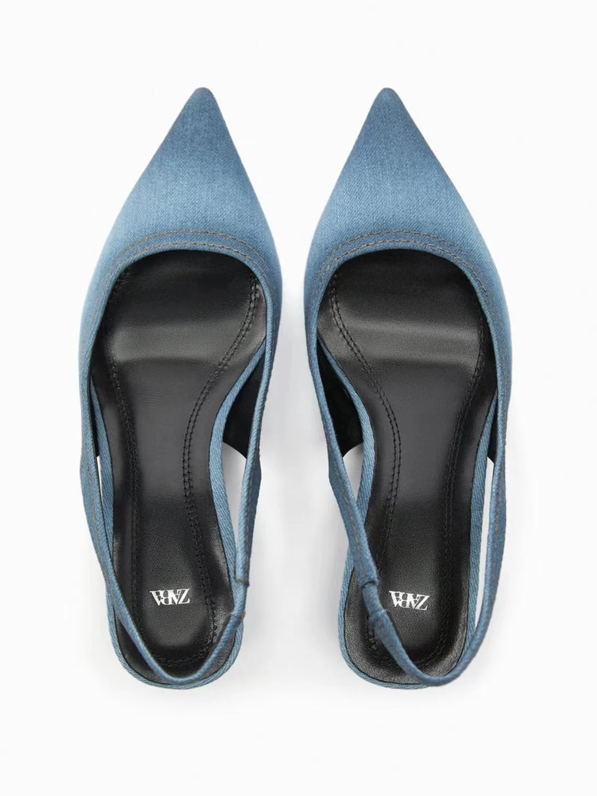 Women's Blue Denim Fabric High Heels provide stylish comfort. Elevate any outfit with these elegant heels for a modern a — photo 9