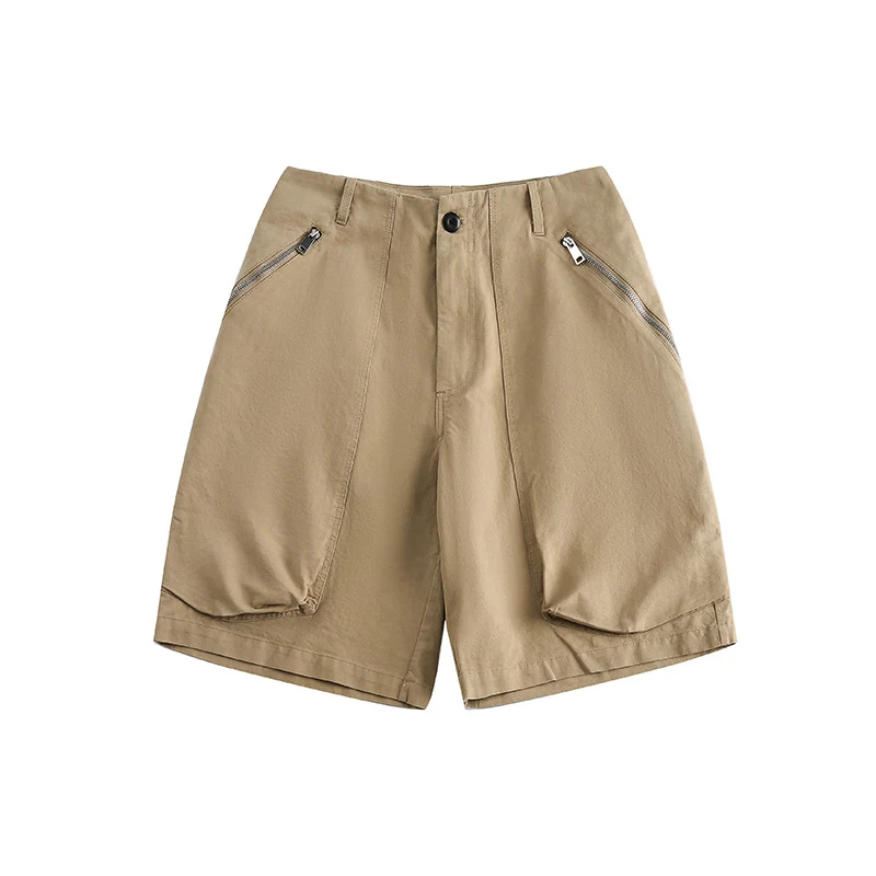 Title 2, Solid Color Retro Shorts Personal Leisure Loose...