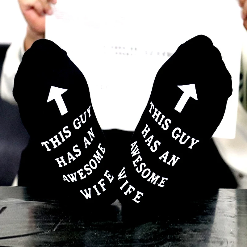 Title 2, Cotton Mid-calf Length English Alphabet Socks