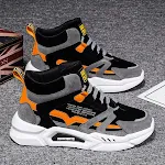 Single shoe black orange