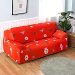 Capa de sofá natalina extensível, completa. Cobertura total para seu sofá. Renove, proteja e decore. Fácil de colocar, lavável. — foto 7