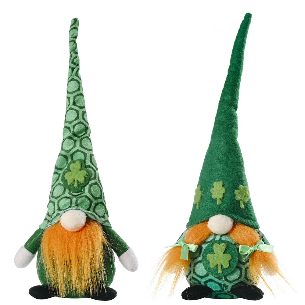 Enfeite de gnomo de folha verde com boneca pequena. Decoração encantadora para prateleiras, mesas e outros, adicionando alegria e charme. — foto 2