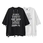 Camiseta de manga curta solta para casais, ideal para conforto e estilo casual. Desfrute do ajuste relaxado e da sensação suave perfeita para dois. — foto 7