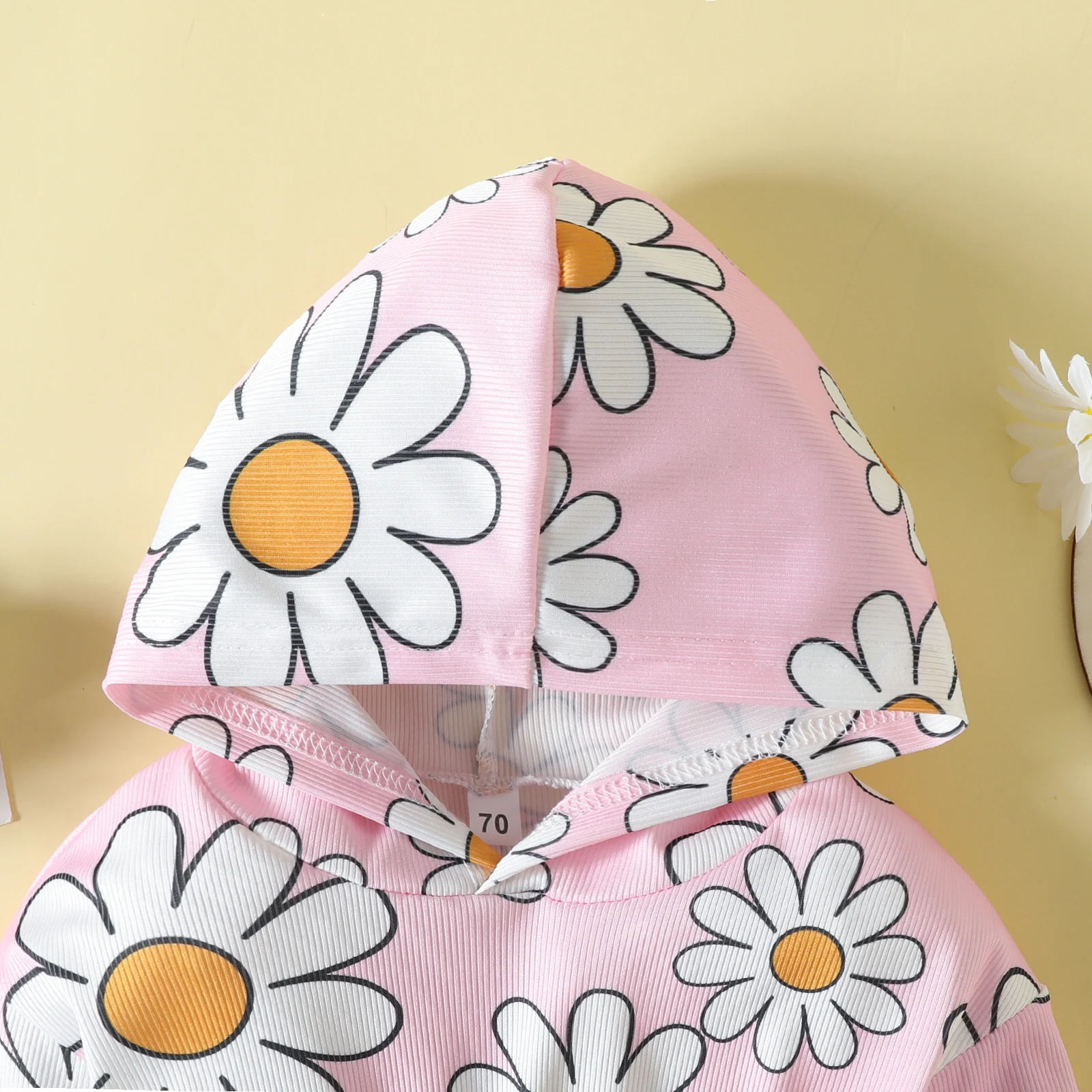 Title 3, Bloemprint Romper met Capuchon voor Kinderen, Z...