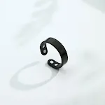 Black Double Magnet Ring