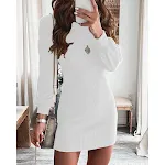 Solid Color Backless Siamese Mid Waist Mini Dress, a stylish and comfortable option for a night out or special occasion, — photo 3