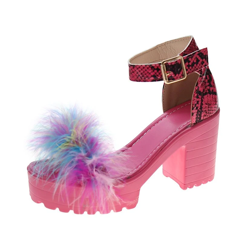 Sandalias de plataforma impermeables de tacón alto para mujer talla grande, cómodas y elegantes para cualquier ocasión. — foto 4