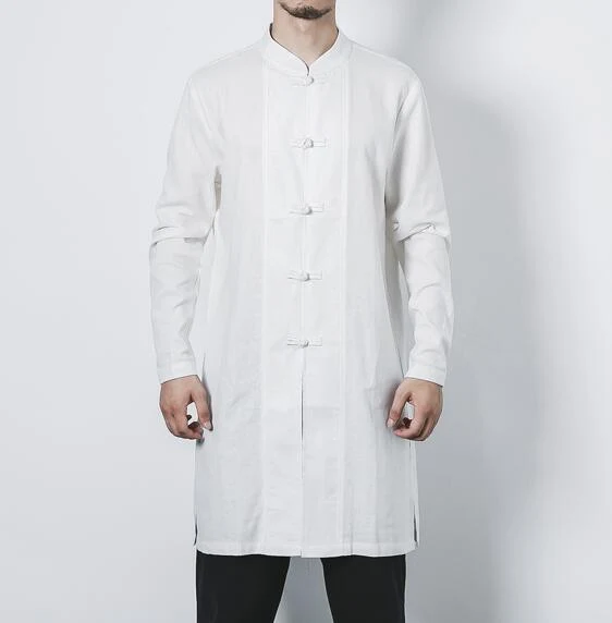 Cotton and linen long men's button jacket Linen men's clothing Men's wear Stylish and comfortable everyday wear jacket — photo 20