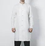 Cotton and linen long men's button jacket Linen men's clothing Men's wear Stylish and comfortable everyday wear jacket — photo 20