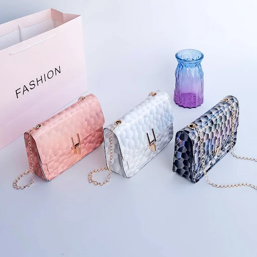 Title 2, Geometric Symphony Laser Iridescent Lock One Sh...