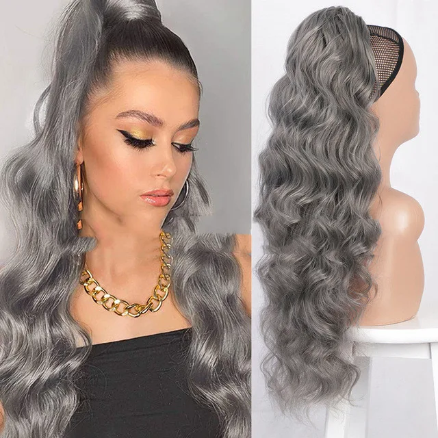 Extensão de cabelo rabo de cavalo com cordão para mulheres, estilo europeu e americano, adicione comprimento e volume facilmente. — foto 4