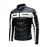 Men's Stand Collar Retro Warm Leather Jacket Stay warm and stylish this winter. A classic design with a comfortable and — photo 5