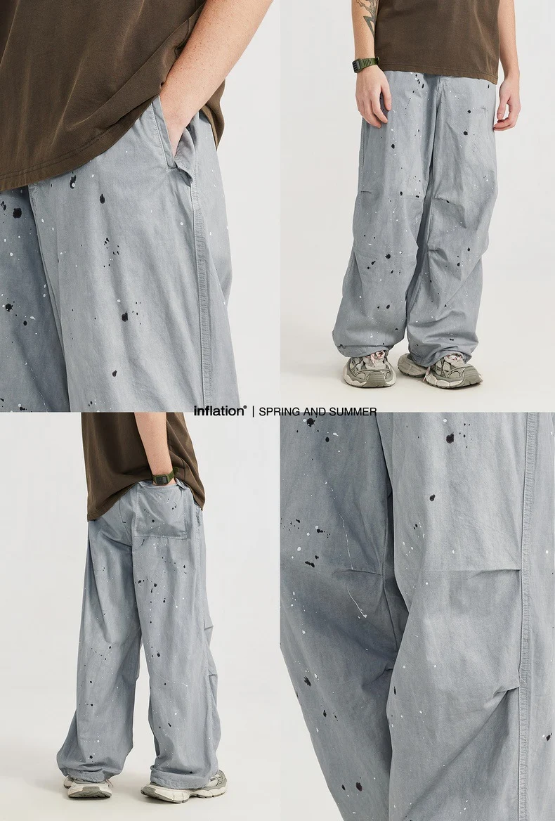 Title 8, Heren Loose Street Casual Parachute Broek met W...