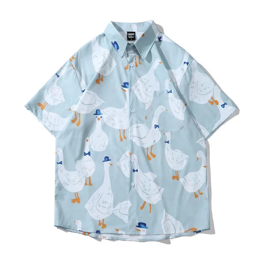 Title 3, Camisa de manga cinco para hombre holgada y ext...