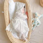 Baby White Dress Frühling Mädchen Spitze Puppenkragen Langarm Prinzessin Kleid - perfekt für besondere Anlässe. — foto 1