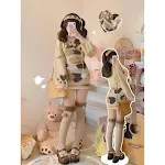 Cardigan Suspender Skirt
