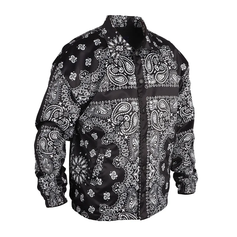Men's Fashion Vintage Cashew Flower Jacket, Stylish Retro Design, Perfect for Casual or Smart Looks, Comfortable and Ver — photo 2