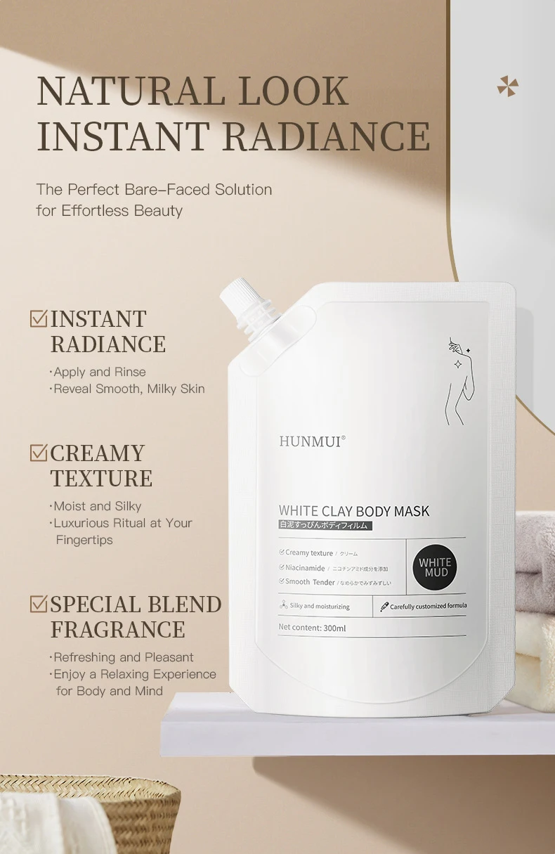 Title 3, Máscara Facial e Corporal Huanyu Argila Branca ...