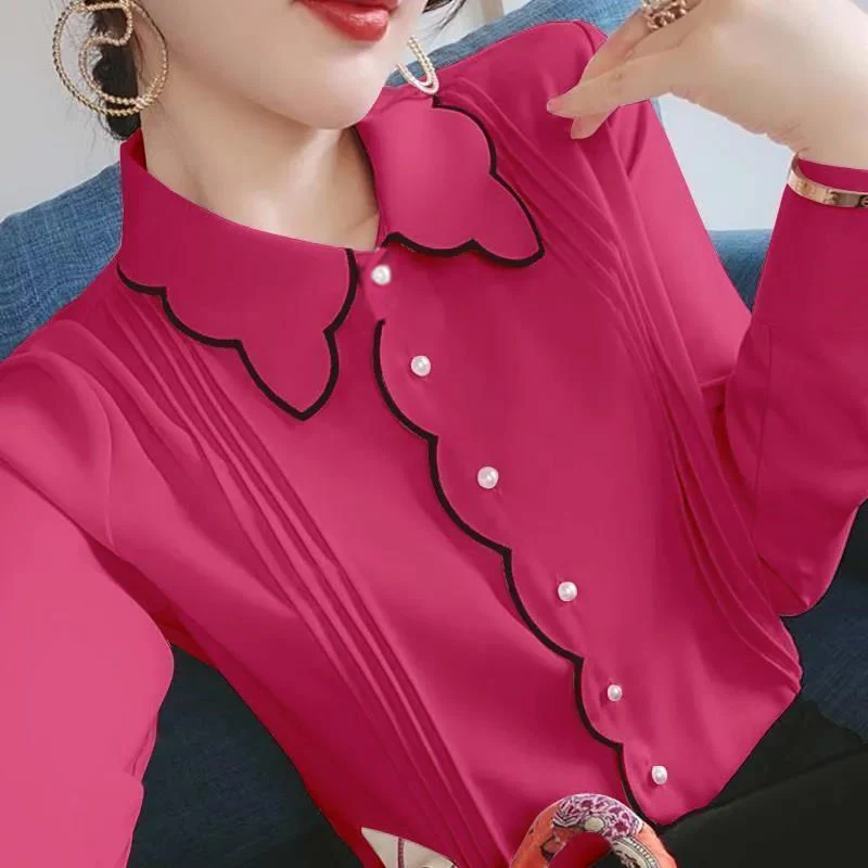 Top camicia dimagrante in stile western taglie forti, vestibilità ampia e confortevole, perfetto come base per look eleganti e di tendenza. — foto 18