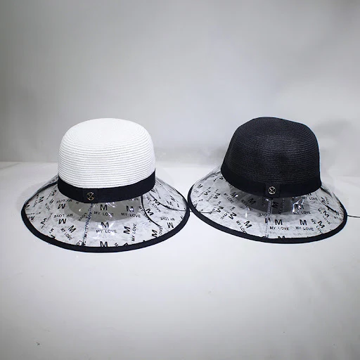 Title 2, Chapéu de palha de aba transparente chapéu de p...