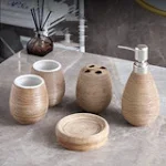 Accessori Bagno Ceramica Spazzolata Retro Fatti a Mano. Lavabo e WC. Design Elegante e Duraturo per Arredare con Stile il Tuo Bagno. — foto 8