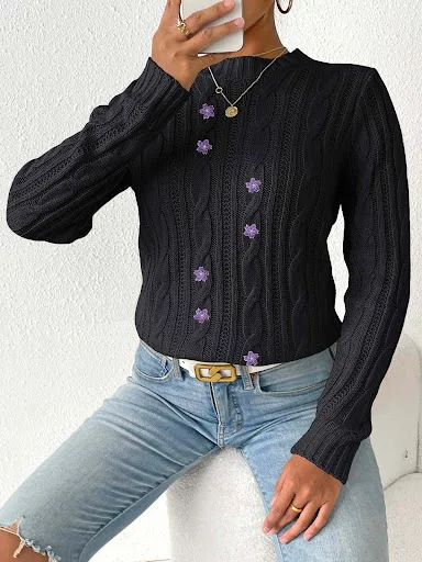 Title 15, Damen-Pullover mit Rundhalsausschnitt für den W...