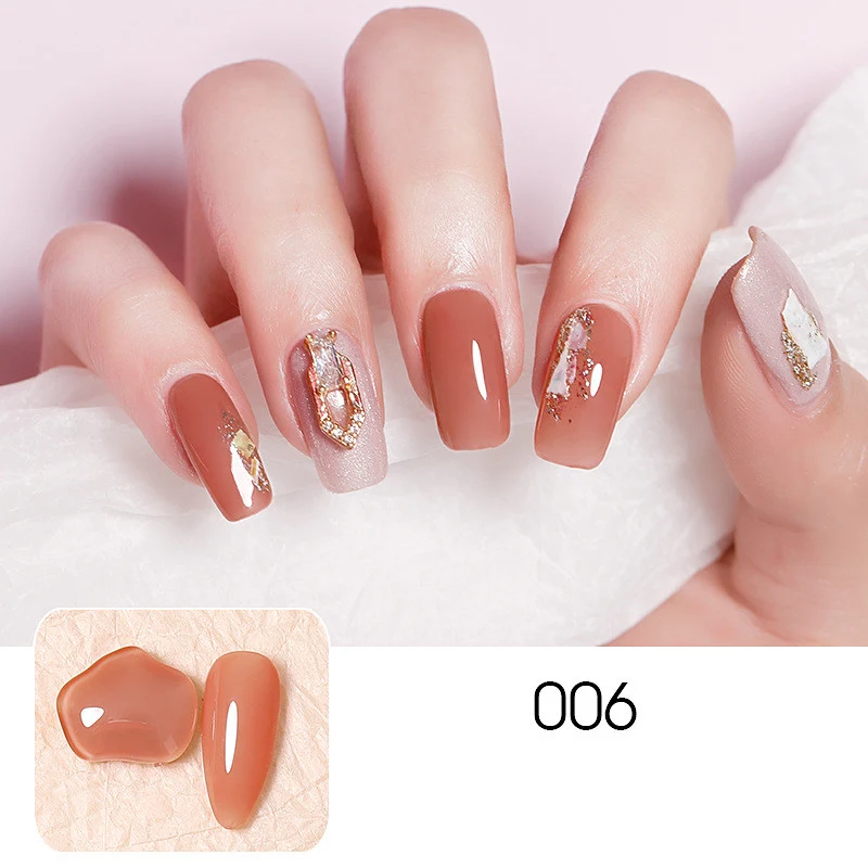 Esmalte de Unhas Ice-through Jade Nude Powder Dirty Purple. Unhas perfeitas com cor nude púrpura sujo, durabilidade e sofisticação. — foto 3