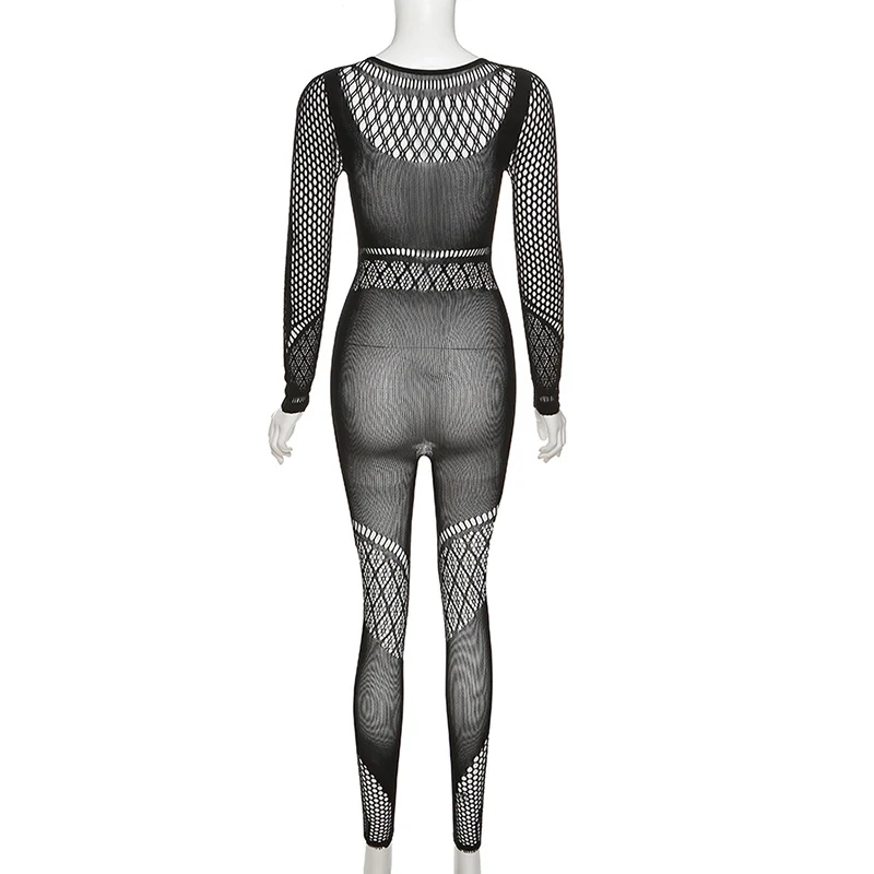 Title 20, Summer Womens Mesh See-through Hollow High Wai...