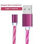 Colorful Streamer Mobile Phone Cable Magnetic Three-in-One USB Data Cable for fast charging and syncing. Enjoy the conve — photo 6