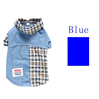 Title 3, Teddy Dog Summer Plaid Stitching Shirt, stylish...