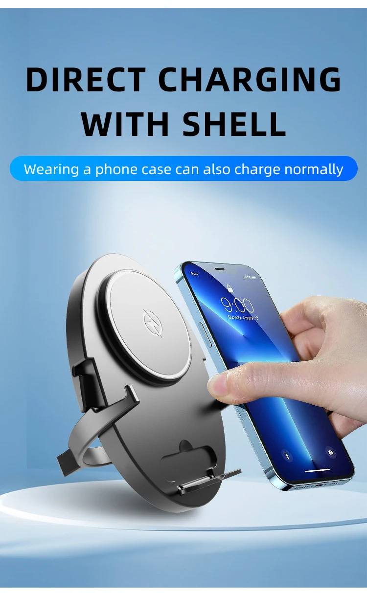 Title 5, Folding 15W Fast Charging Mobile Phone Holder W...