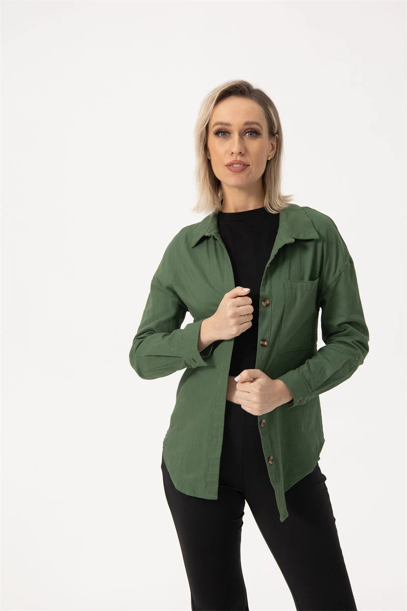 Title 20, Womens V Neck Button Cotton Linen Shirt, breat...