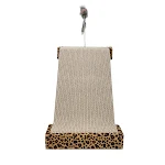 Cat scratch board with replaceable corrugated paper, reusable for long-lasting fun. Protects furniture while providing a — photo 12