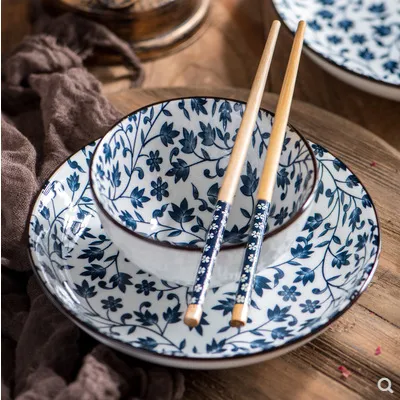 Title 7, Blue and White Porcelain Dinner Plates for Home...