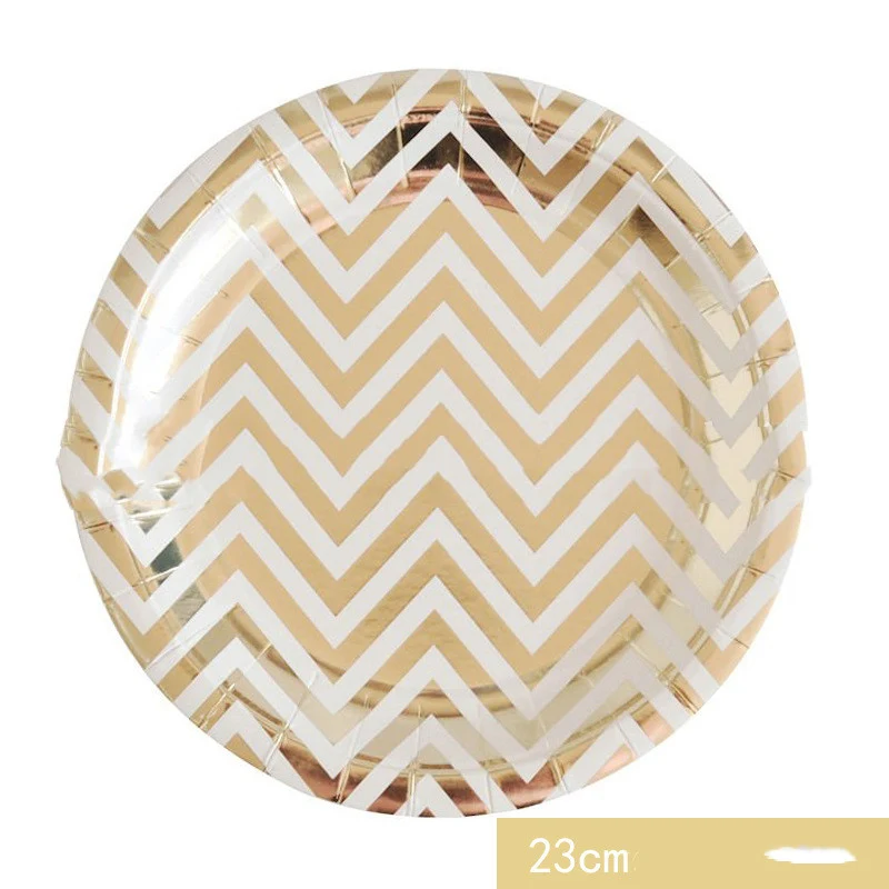 Title 1, Gold Stripes Disposable Tableware for effortles...