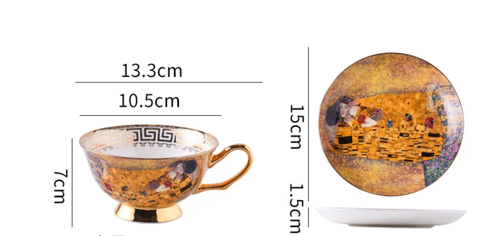 European Retro Coffee Cup Suit Bone China, a beautiful set for enjoying your coffee in style, adding a touch of elegance — photo 22