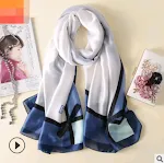 Bow blue and white