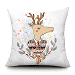 Santa Elk Pillow Cover Lumbar Pillow Car Pattern for festive comfort and style. Add a cozy touch to your home or car wit — photo 17