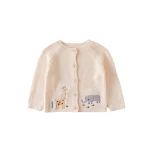 Maglione per bambini in filato di cotone, girocollo e ricamo, morbido e confortevole, ideale per neonati caldi e adorabili. — foto 1
