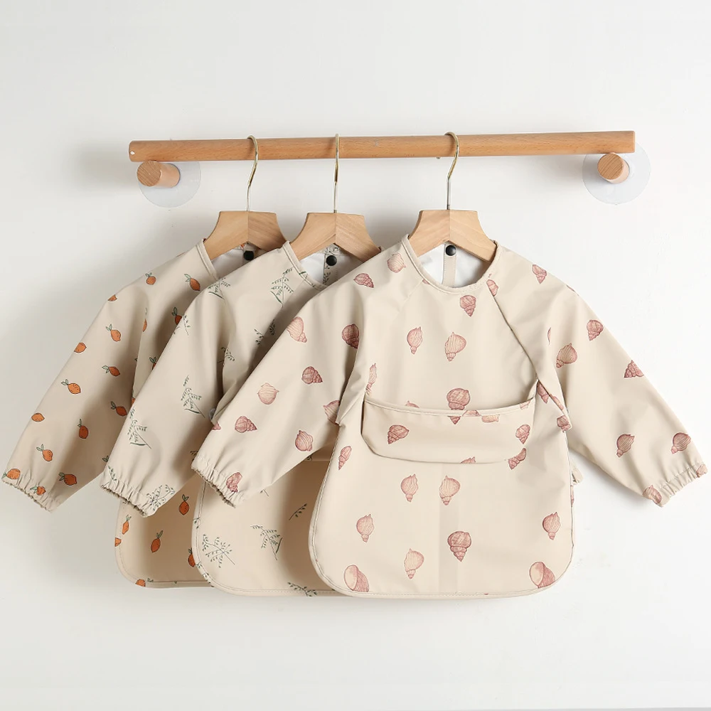 Babador de roupa para bebê Pu, veste do avesso, super macio e à prova d'água. Perfeito para refeições sem sujeira. — foto 5