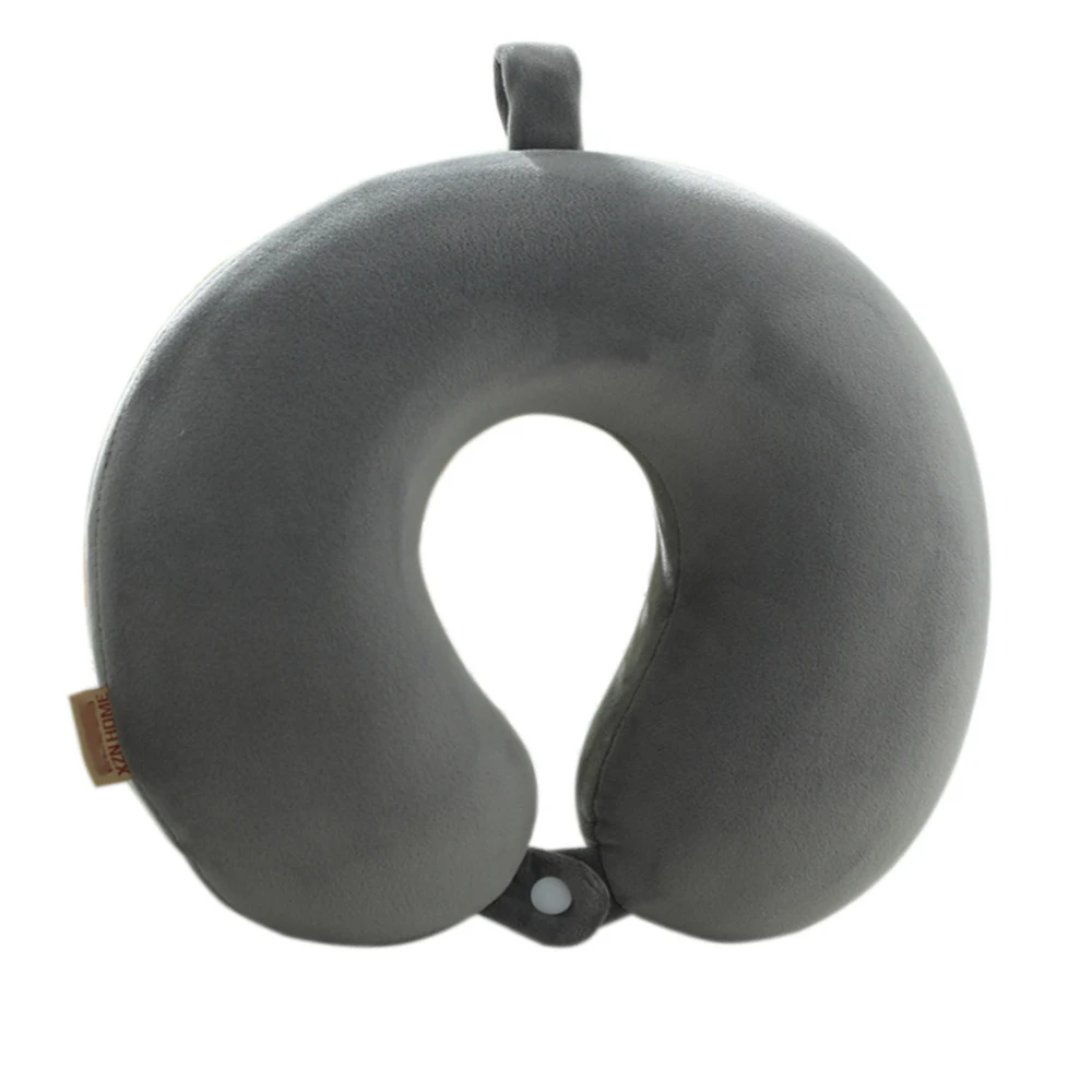Memory Foam U-shaped Travel Pillow Solid Color Core for neck and head support, providing comfort and relaxation on the g — photo 13