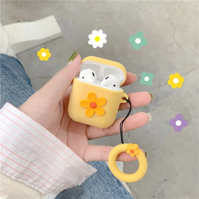 Title 3, Flower Silicone Fall-proof Earphone Cover
