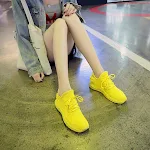 Tênis Feminino Casual Color Candy Respirável Malha Amarelo Vermelho Basket Fe Sapatos Mulher Sneakers Tenis — foto 6