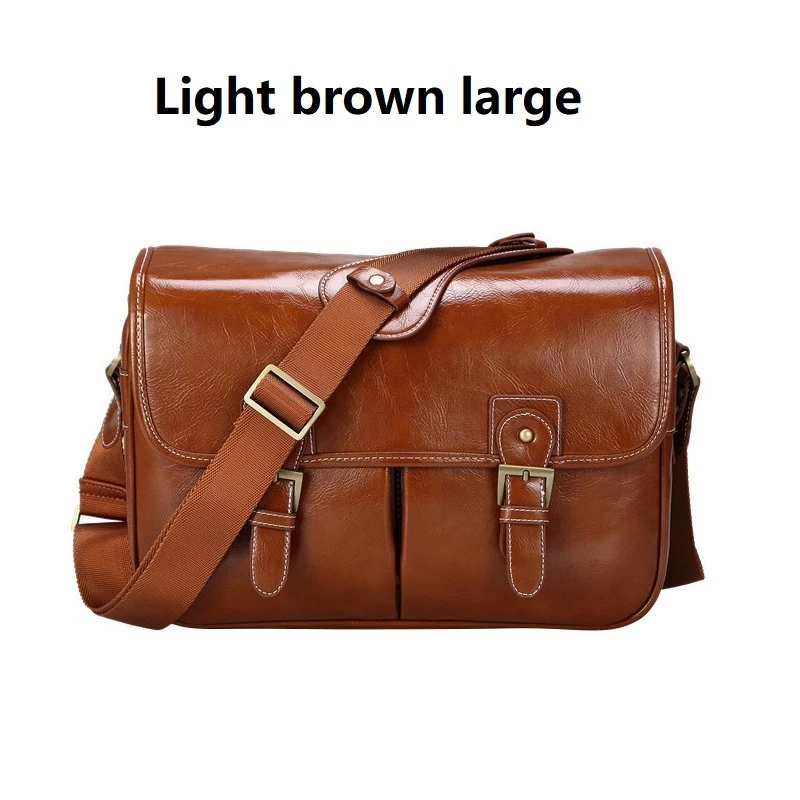 Bolsa para câmera SLR em couro oleado. Proteja seu equipamento com estilo. Resistente, durável e perfeita para fotógrafos profissionais. — foto 4