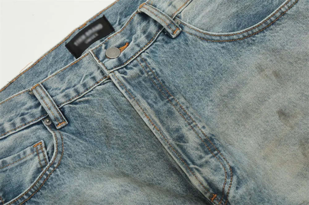 Title 16, Heren Ripped Dirty Denim Baggy Broek, Losse Pas...