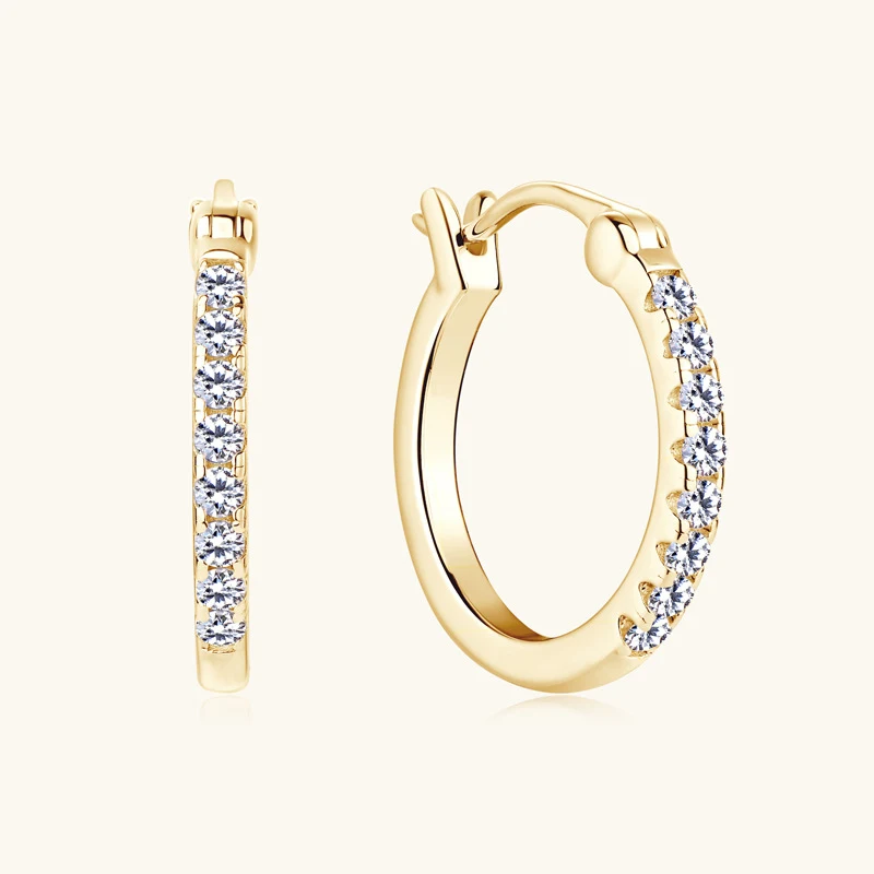 Brincos femininos de moissanita da moda, prata S925 com diamantes. Elegância deslumbrante para mulheres que buscam sofisticação e brilho. — foto 4
