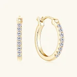 Brincos femininos de moissanita da moda, prata S925 com diamantes. Elegância deslumbrante para mulheres que buscam sofisticação e brilho. — foto 4