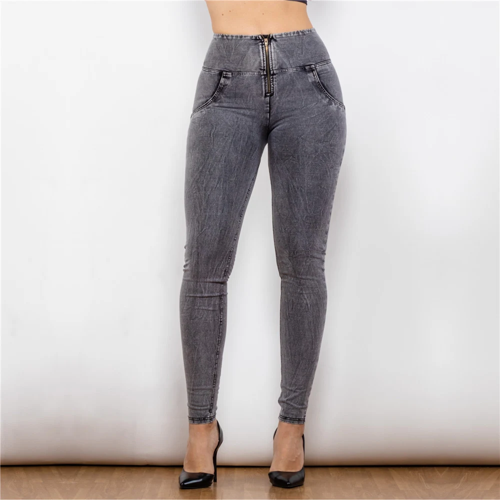 Shascullfites Melody High Waist Gray Jeggings, Push Up Shaping Jeans, Butt Lifting, Anti Cellulite Leggings for Women. — photo 7