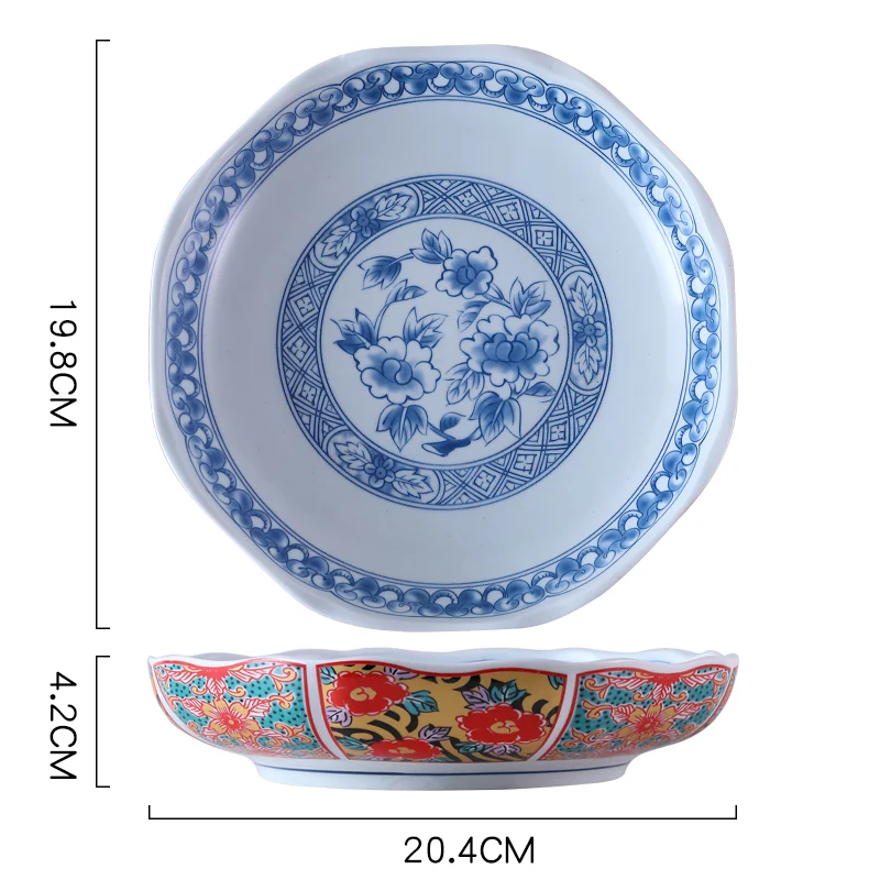 Title 4, Japanese Ceramic Soup Plate Court Painting Retr...