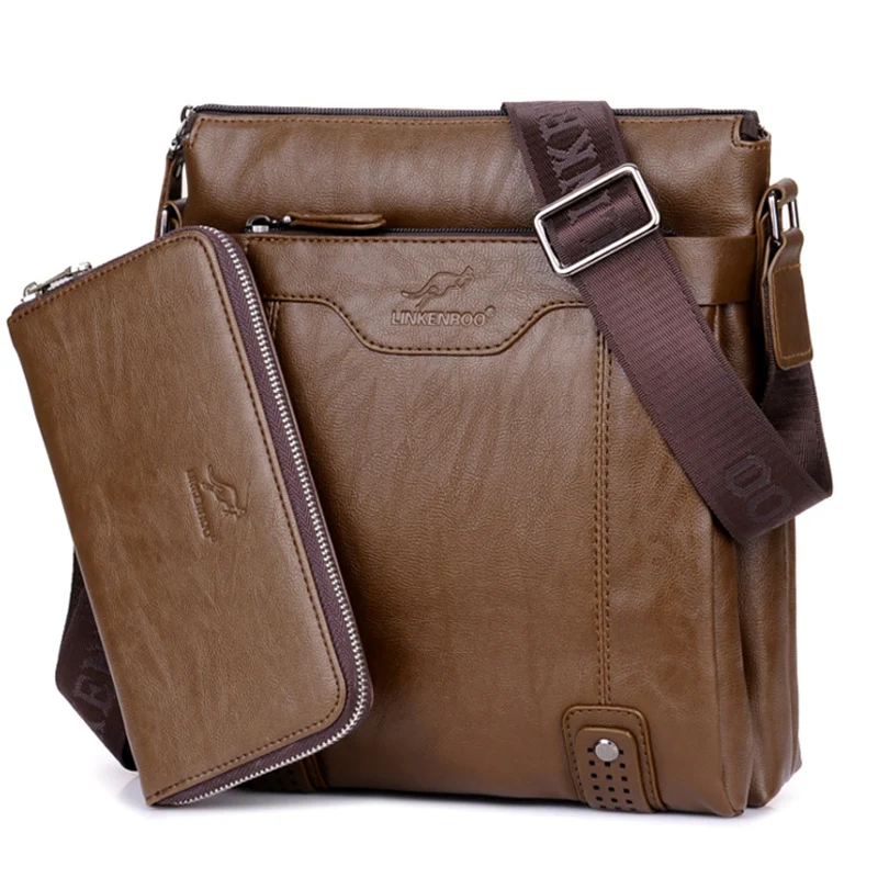 Bolsa Masculina Couro Ombro Único Pasta Executiva Crossbody Ideal para Negócios e Uso Diário, Conforto e Estilo em um Só Produto. — foto 1